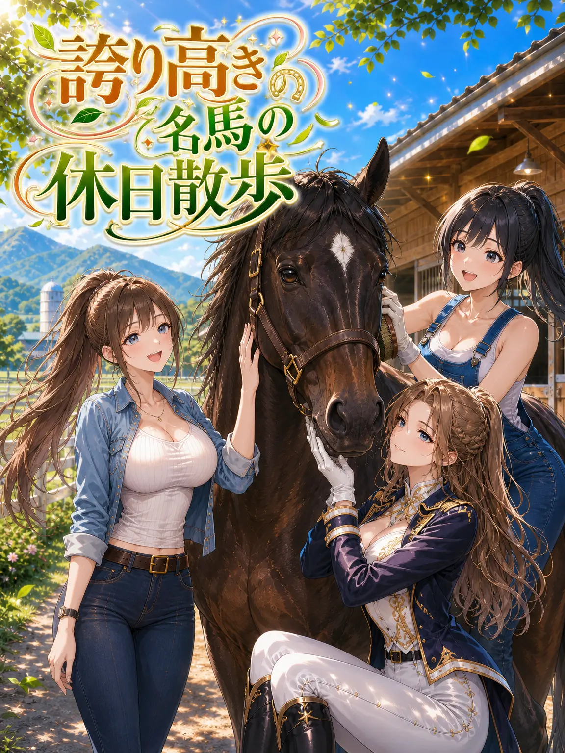 誇り高き名馬の休日散歩